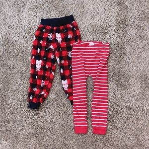 2 Boys Christmas Theme Pajama Pants - 3T